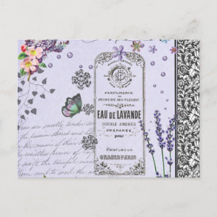 Carte Postale Collage vintage Lavender