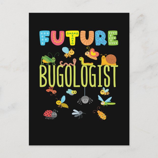 Carte Postale Collecteur d'insectes bugs futur Bugologist (Devant)