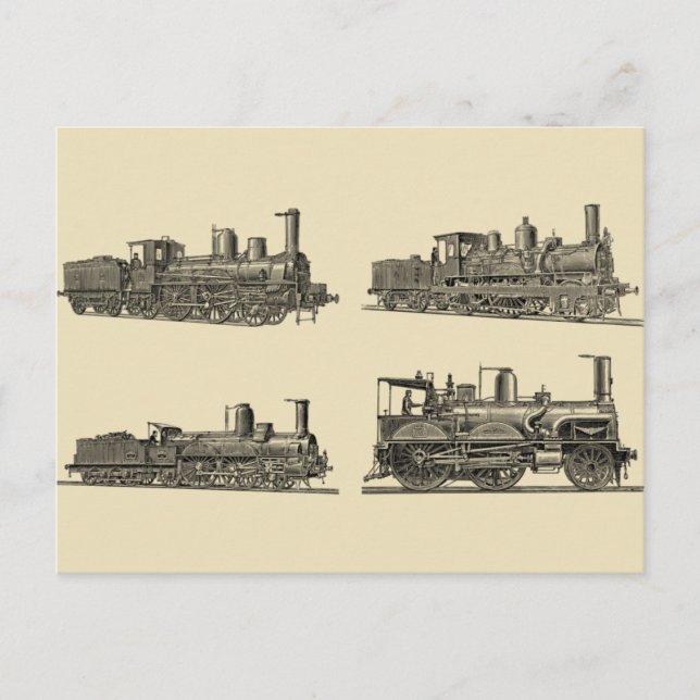 Carte Postale Collecteur industriel de locomotives de train vint (Devant)