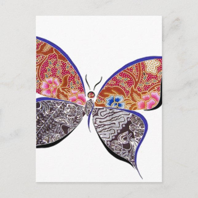 Carte Postale collection batik et papillon no 6 (Devant)