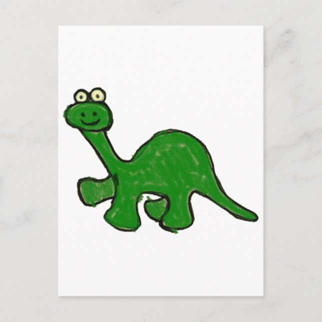 Carte Postale Collection Brontosaurus Crayon de dessin (Devant)