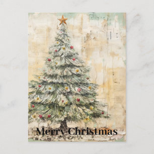Carte Postale Collection d'arbres de Noël Vintage
