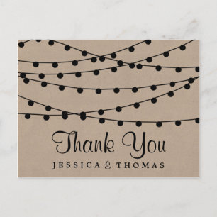 Carte Postale Collection de Mariages Rustic Kraft