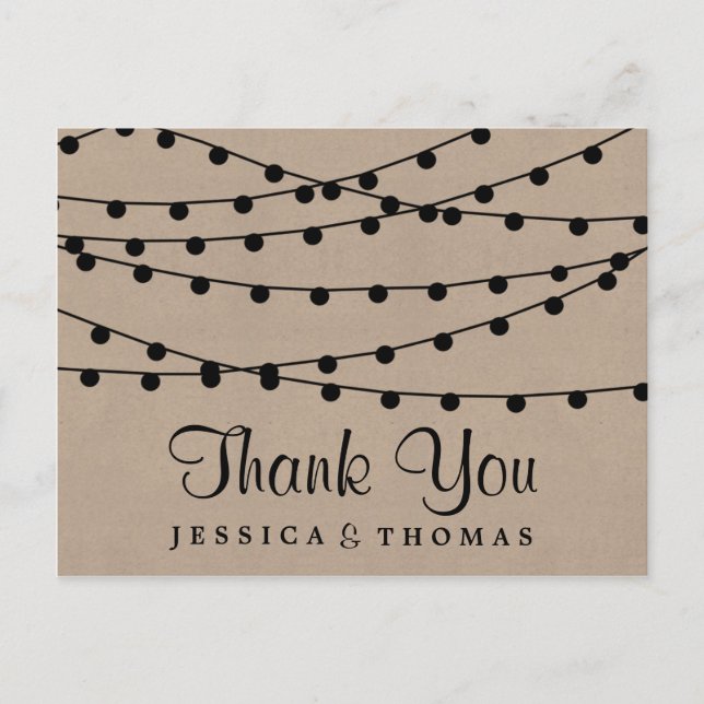 Carte Postale Collection de Mariages Rustic Kraft (Devant)