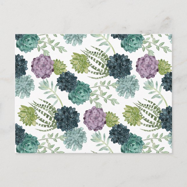 Carte Postale Collection de plantes succulentes pour le bonheur (Devant)
