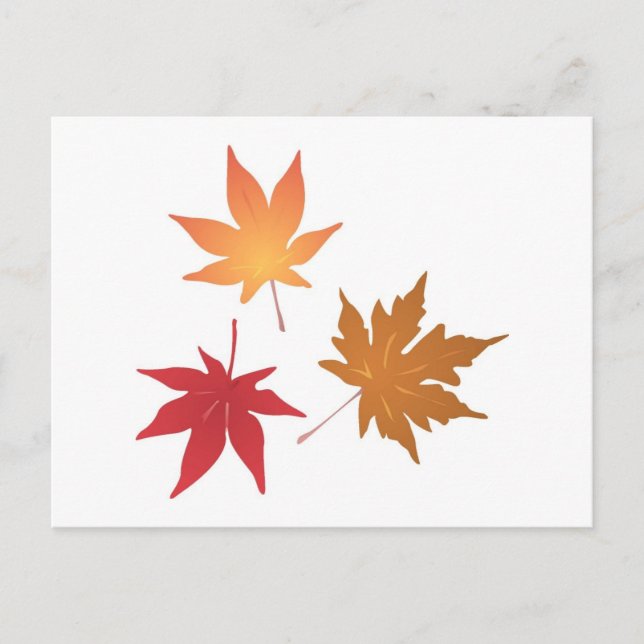 Carte Postale Collection Feuille d'automne (Devant)