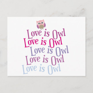 Carte Postale Collection "L'amour est un hibou"