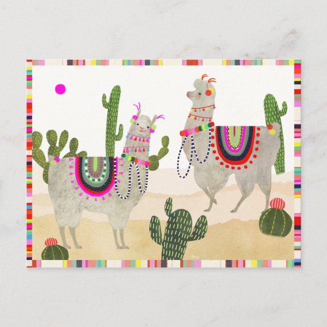 Carte Postale Collection Llamarama | Cute Llamas (Devant)
