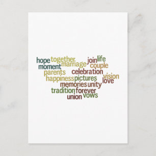 Carte Postale Collection Mariage De Mots (Wordle Mariage)