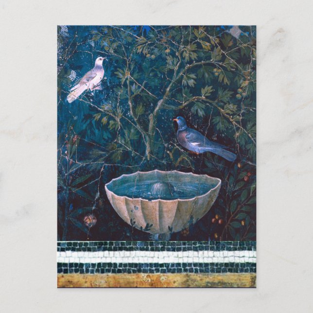 CARTE POSTALE COLLECTION POMPEII / CHÈQUES DANS LE JARDIN (Devant)