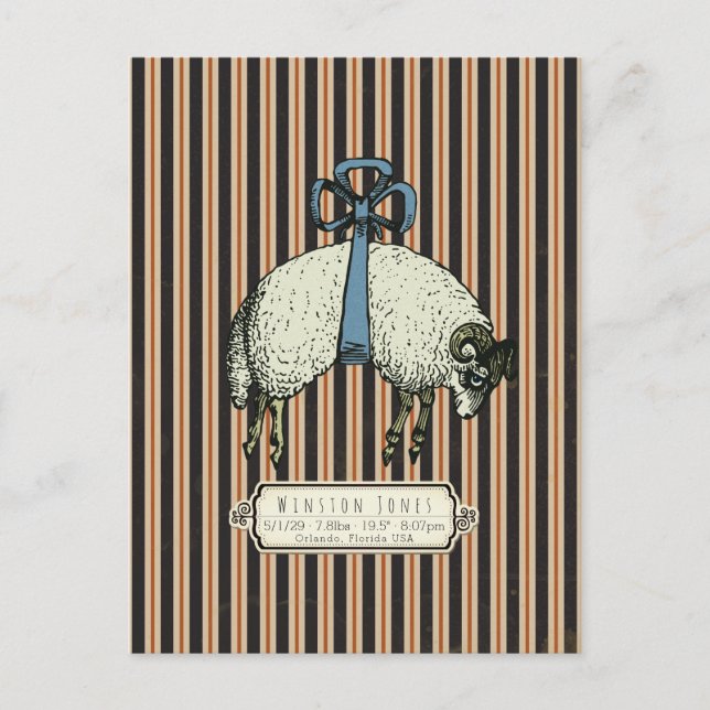 Carte Postale Collection Pretty Bow Sheep™ - (Devant)
