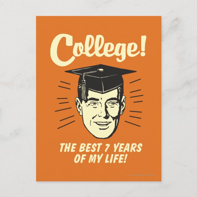 Carte Postale Collège : Les 7 Meilleures Années De Ma Vie (Devant)