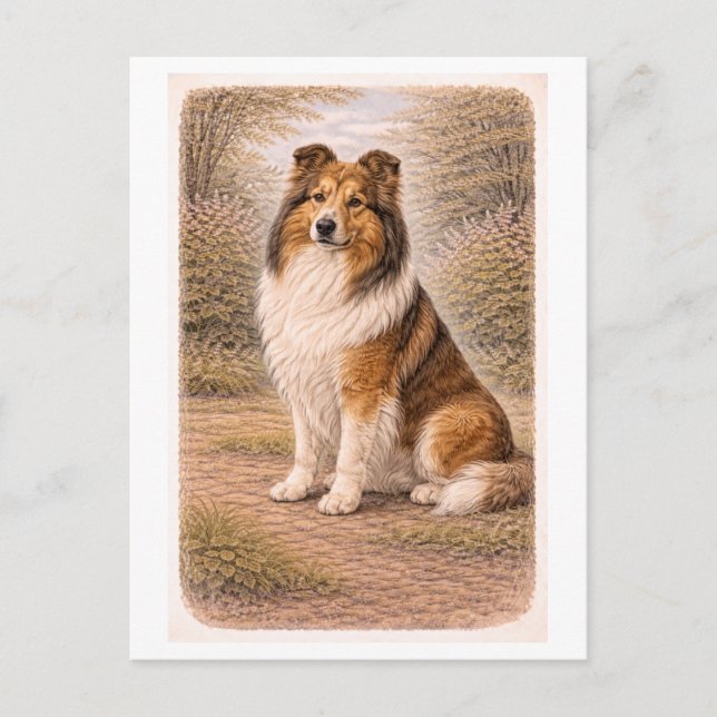 Carte Postale Colley de style vintage (Devant)