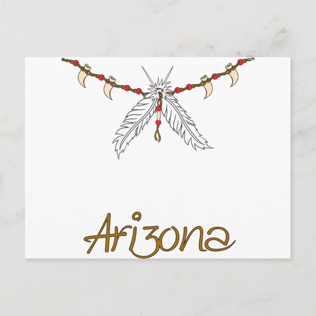 Carte Postale Collier en plume (Devant)