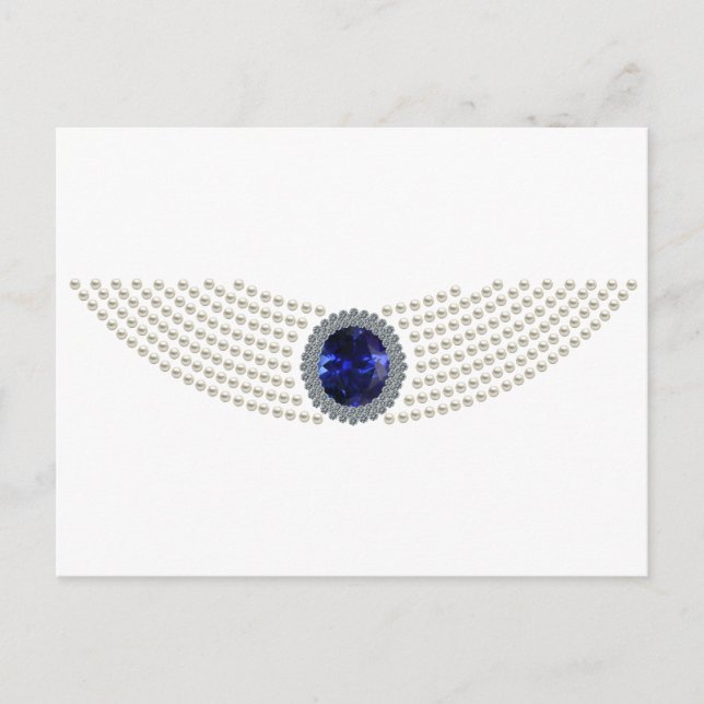 Carte Postale Collier Sapphire Choker de Diana (Devant)