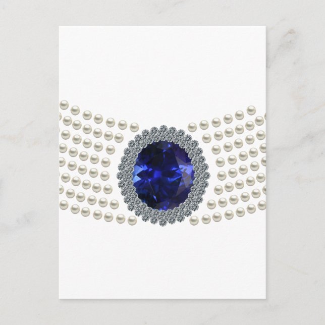 Carte Postale Collier Sapphire Choker de Diana (Devant)