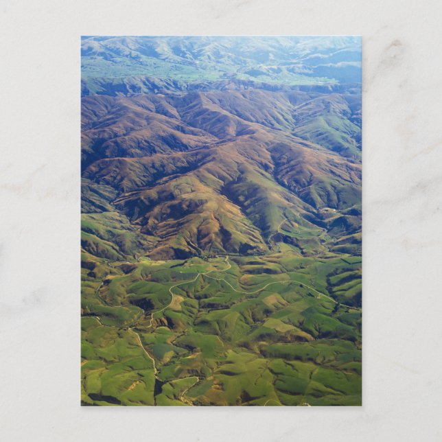 Carte Postale Collines à rouleaux dans la région de Southland en (Devant)