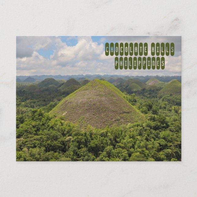 Carte Postale Collines de chocolat à Bohol (Devant)