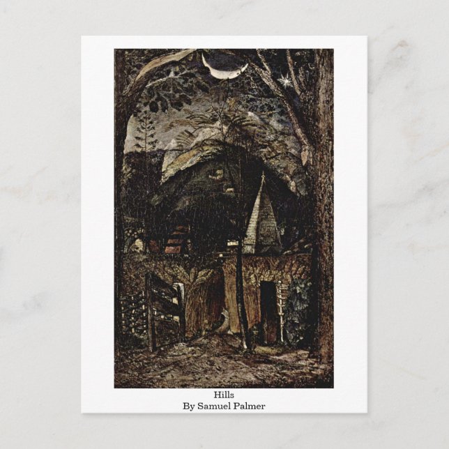 Carte Postale Collines De Samuel Palmer (Devant)
