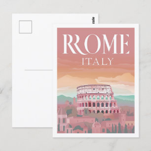 Carte Postale Colloque Rome Italie Vintage célèbre Travel Place