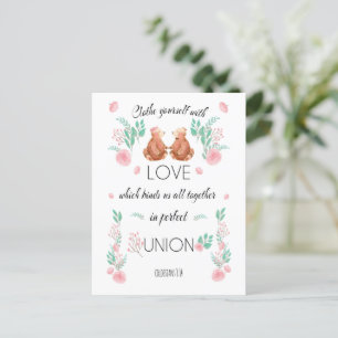 Carte Postale Collossiens 3:14 Vêtez-vous avec amour