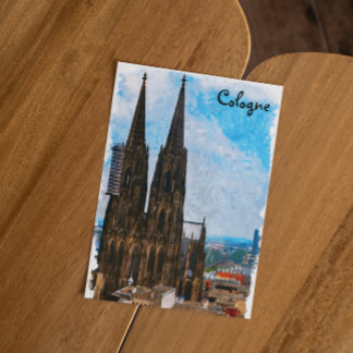 Carte Postale Cologne cathédrale Allemagne Voyage
