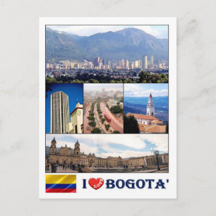 Carte Postale Colombie - Bogotà - I Love -