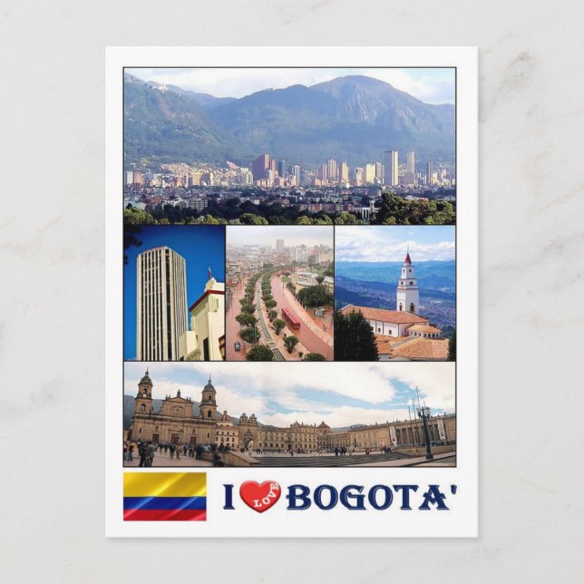 Carte Postale Colombie - Bogotà - I Love - (Devant)