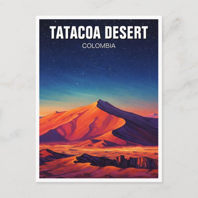 Carte Postale Colombie Tatacoa Desert Nuit Voyage (Devant)