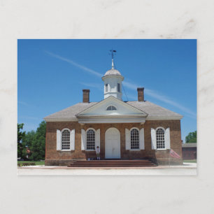 Carte Postale Colonial Williamsburg Courthouse
