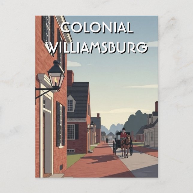 Carte Postale Colonial Williamsburg Virginia Souvenir (Devant)