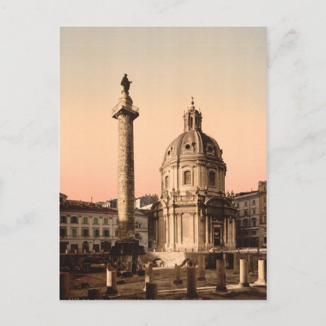 Carte Postale Colonne de Trajan, Rome, Latium, Italie (Devant)