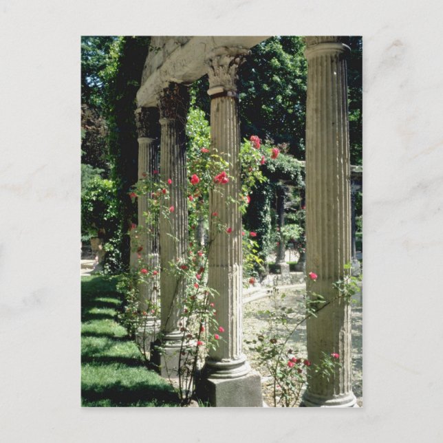 Carte Postale Colonnes blanches et roses - Parc Monceau, France  (Devant)