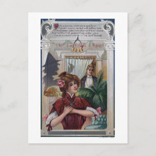 Carte Postale Colonnes de femmes et d'hommes sur les côtés