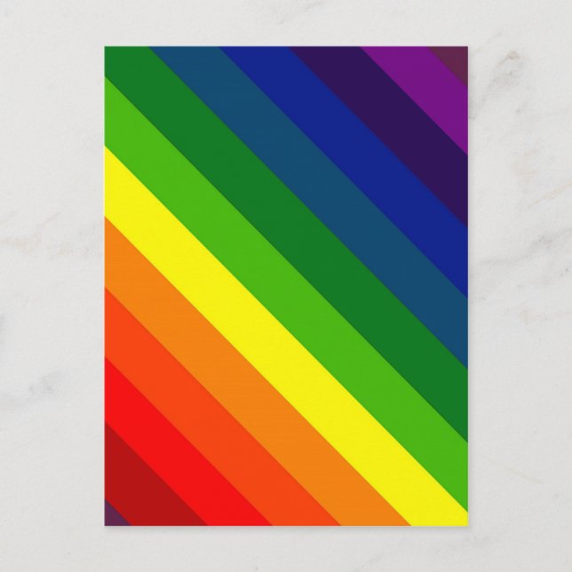 Carte Postale COLOR ME A RAINBOW (Striped design) ~ (Devant)