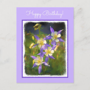 Carte Postale Colorado Blue Columbine Peinture - Art original