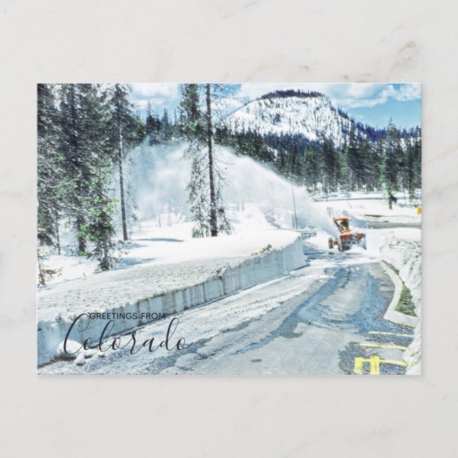 Carte Postale Colorado Neige profonde hiver (Devant)