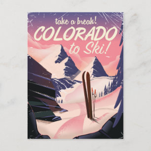 Carte Postale Colorado poster de voyage rétro