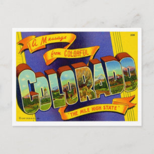 Carte Postale Colorado Salutations Des États-Unis