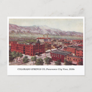 Carte Postale Colorado Springs CO Vue générale 1910 vintage