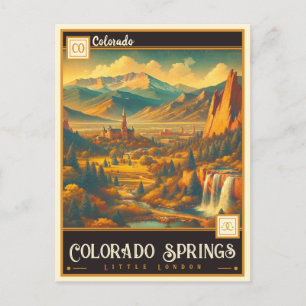 Carte Postale Colorado Springs, Colorado VINTAGE