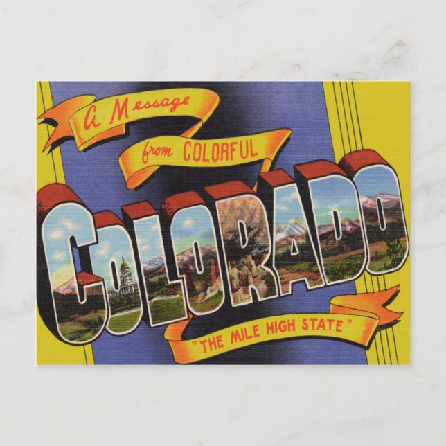 Carte Postale Colorado vintage (Devant)