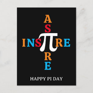 Carte Postale Coloré HAPPY PI DAY Aspire Inspire
