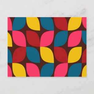 Carte Postale Coloré, moderne, tendance, abstraction de fleurs u