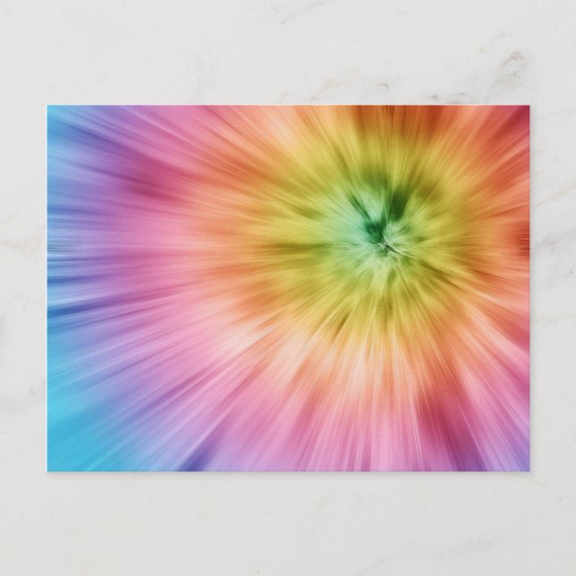 Carte Postale Coloré Starburst Tie Dye (Devant)