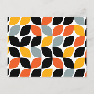 Carte Postale Coloré, unique, tendance, concept de feuille urbai