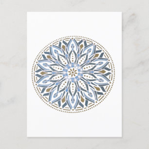 Carte postale colorée à motifs floraux