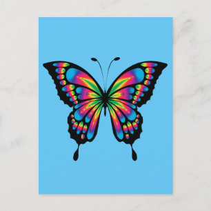 CARTE Postale COLORÉE BETTERFLY ART