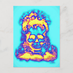 Carte postale colorée Calavera