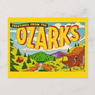Carte postale colorée des Ozarks
